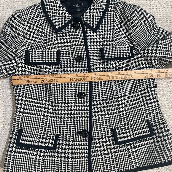 Talbots Blazer Classic Houndstooth Sophisticated Professional Office 10p Career - Picture 9 of 9